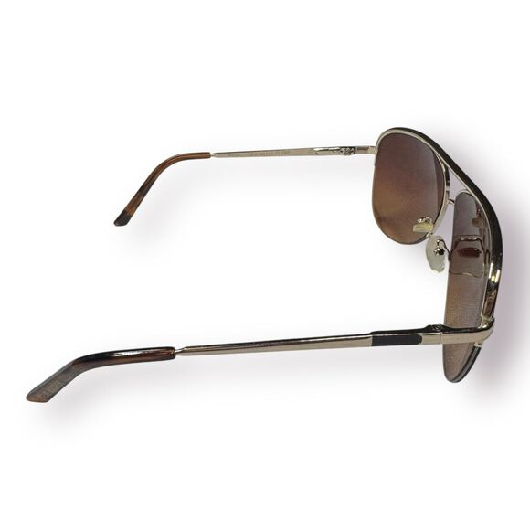 Steve Madden Unisex Aviator Sunglasses Gold Frame Brown Lenses‎ Oversized - Picture 3 of 6